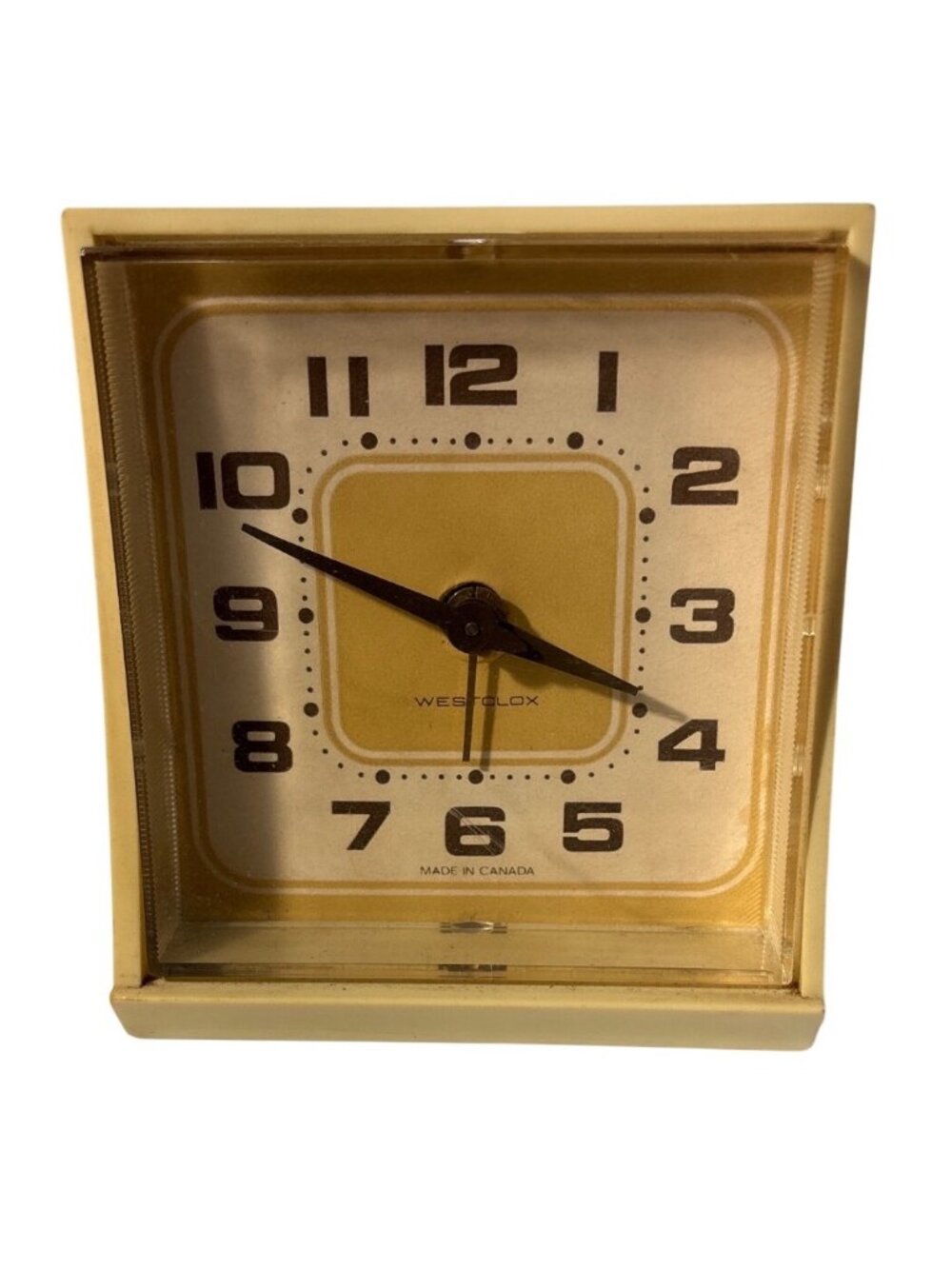 Westclox Merlin Alarm Clock Wind-Up Tested 3.5" Square Canada